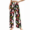 Halloween Pajama Pants for Women Men Couples Flannel Pjs Pants Fuzzy Pjs Pants Plush Pajama Bottom Costume Sleepwear Mat