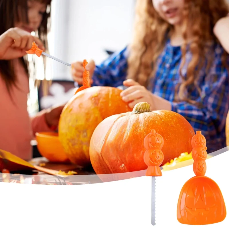 Halloween Plastic Pumpkin Carving Tool Set,Ergonomic Grip Portable Compact Build,Practical Craft Prop For Home Diy Activ