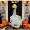 Halloween Porch Goose Outfit, Porch Goose Cloths Spider Web Duck Lawn Skeleton Costume for 23'' Plastic/Cement Duck Stat