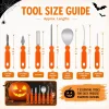 Halloween Pumpkin Carving Kit Heavy Duty Stainless Steel Pumpkin Carving Tools With Carrying Sculpting and Carving 7pcs