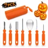 Halloween Pumpkin Carving Kit Heavy Duty Stainless Steel Pumpkin Carving Tools With Carrying Sculpting and Carving 7pcs
