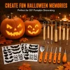 Halloween Pumpkin Carving Kit Pumpkin Carving Stickers Professional Detail Sculpting Tools Double-Side Sculpting Tool fo
