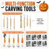 Halloween Pumpkin Carving Kit Pumpkin Carving Stickers Professional Detail Sculpting Tools Double-Side Sculpting Tool fo
