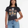 Halloween Stamp Women's Graphic Tee with Short Sleeves, Sizes XXS-XXL