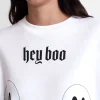 Halloween Women's Hey Boo Graphic Sweatshirt with Long Sleeves