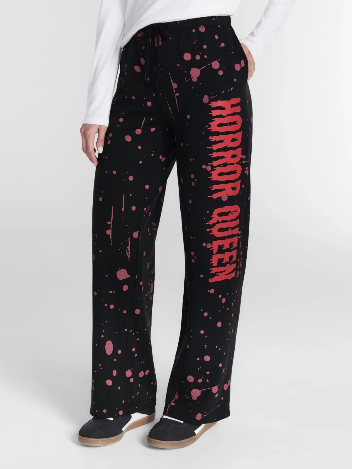 Halloween Women's Horror Queen Wide Leg Jogger Pants, Sizes XXS-XXL