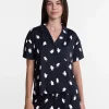 Halloween Women's Notched Top and Shorts Pajama Set from Way to Celebrate, 2-Piece