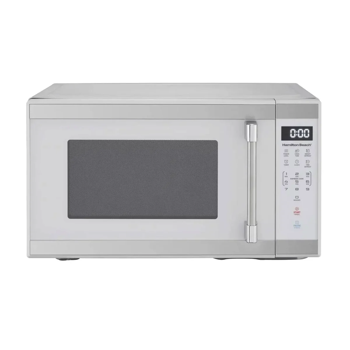 Hamilton Beach 1.1 Cu. Ft. Countertop Microwave Oven, 1000 Watts, White Stainless Steel - HB61W100027880