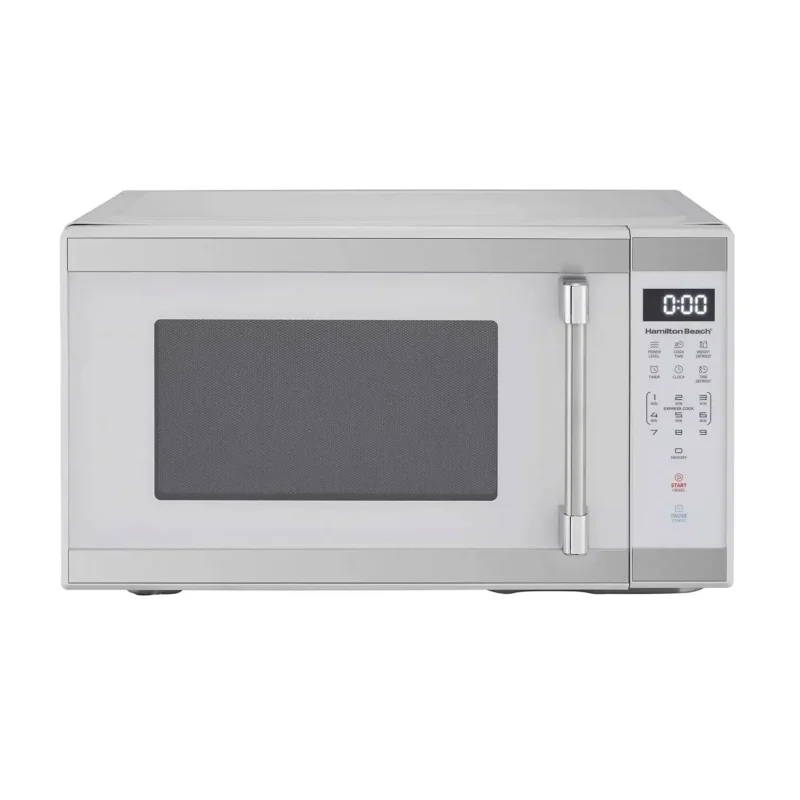 Hamilton Beach 1.1 Cu. Ft. Countertop Microwave Oven, 1000 Watts, White Stainless Steel - HB61W100027880