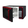Hamilton Beach Microwave Oven 0.9 Cu. Ft., 900W, Red Stainless Steel