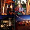 Hampton Bay Pyramid Outdoor Propane Patio Heaters, 2-Set, 42,000 BTU - Brown