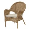 Hampton Bay Rosemont Light Brown Steel Wicker Stackable Outdoor Patio Lounge Chair With Putty Tan Cushion - 65-91-1BR-99