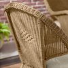 Hampton Bay Rosemont Light Brown Steel Wicker Stackable Outdoor Patio Lounge Chair With Putty Tan Cushion - 65-91-1BR-99