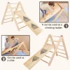 HARPPA Foldable 2-in-1 Wooden Pikler Triangle Climbing Arch With Ramp And Slide - Five Adjustable Angles