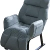HDUTNGISN Recliner Armchair With Adjustable Backrest, White, 20 x 27.5 x 61.8 in