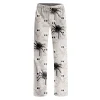 Hearthz Halloween Flannel Pajama Pants Women Plush Fuzzy Pajama Pants for Women Plaid Warm Cozy Pj Bottoms Lounge Pants