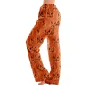 Hearthz Halloween Flannel Pajama Pants Women Plush Fuzzy Pajama Pants for Women Plaid Warm Cozy Pj Bottoms Lounge Pants