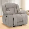 Heated Massaging Recliner Chair, 65L x 37W x 41H