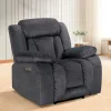 Heated Massaging Recliner Chair, 65L x 37W x 41H