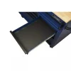 Heavy-Duty 52 in. 9-Drawer Mobile Workbench With Adjustable-Height Solid Wood Top - Matte Blue