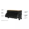 Heavy Duty 61 in. W x 23 in. D 15-Drawer Mobile Workbench With Solid Wood Top