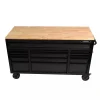 Heavy Duty 61 in. W x 23 in. D 15-Drawer Mobile Workbench With Solid Wood Top