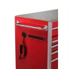 Heavy-Duty 72 in W x 24 in D 15-Drawer Mobile Workbench With Stainless Steel Top - Red