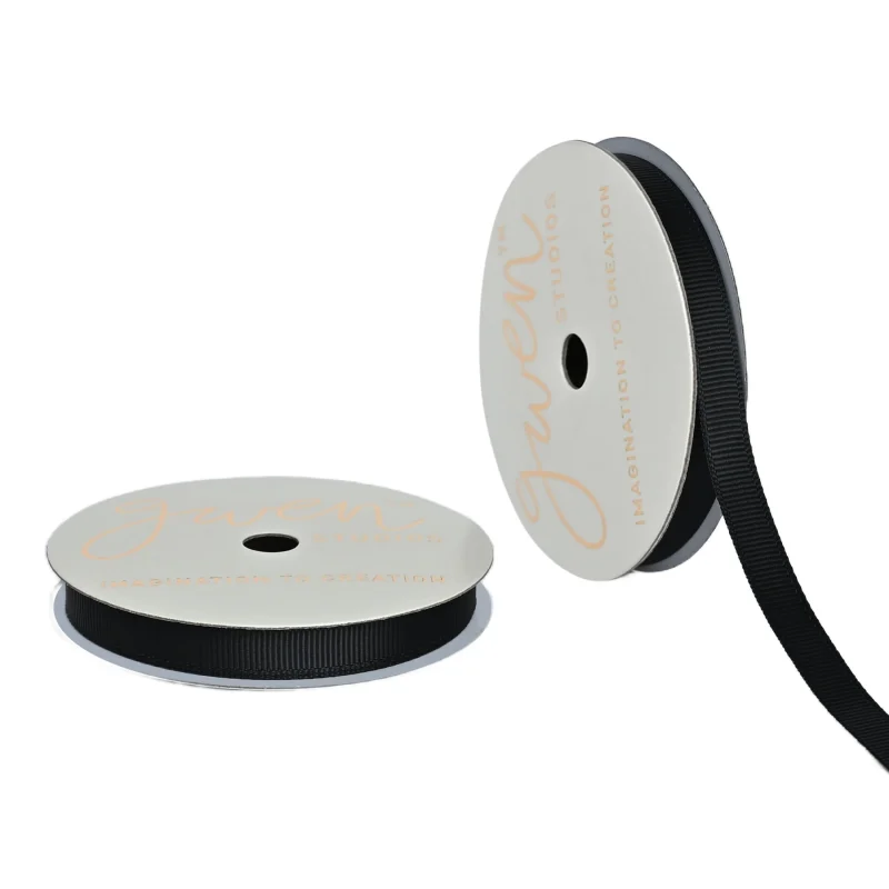 Hello Hobby 3/8" Black Grosgrain Ribbon, 6 Yards