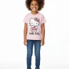 Hello Kitty Animal Print Girls Short Sleeve Graphic T-Shirt, Sizes 4-16