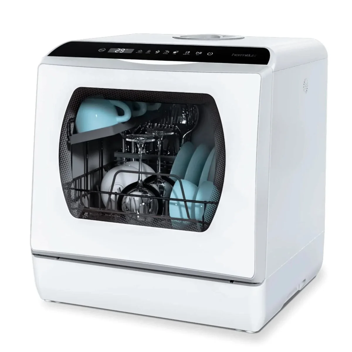 Hermitlux Countertop Dishwasher With 5-Liter Built-In Water Tank - 900W