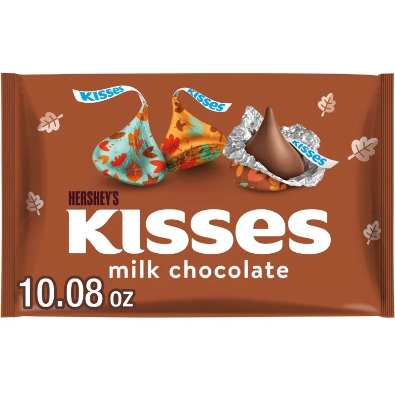 Hershey's Kisses Milk Chocolate Halloween Candy, Bag 10.08 oz
