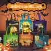 HiberyHom 12 Pcs Halloween Trick or Treat Bags with Handles, Gift Bags & Party Favor Bags for Kids, 8.27 x 5.91 x 7.87 i