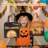 HiberyHom 12 Pcs Halloween Trick or Treat Bags with Handles, Gift Bags & Party Favor Bags for Kids, 8.27 x 5.91 x 7.87 i