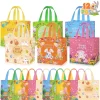 HiberyHom 12 Pcs Halloween Trick or Treat Bags with Handles, Gift Bags & Party Favor Bags for Kids, 8.27 x 5.91 x 7.87 i