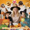 HiberyHom 12 Pcs Halloween Trick or Treat Bags with Handles, Gift Bags & Party Favor Bags for Kids, 8.27 x 5.91 x 7.87 i