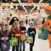 HiberyHom 12 Pcs Halloween Trick or Treat Bags with Handles, Gift Bags & Party Favor Bags for Kids, 8.27 x 5.91 x 7.87 i