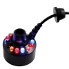 HIBIBUD Mist Maker Mini Pond Fog Machine,Halloween Mist Maker Fogger 12 LED Lights Aluminum With Adjustable Controller G