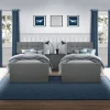 Hillsdale Living Essentials Upholstered Twin Platform Bed With 2 Storage Drawers, Gray