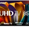 Hisense 85 inch 4K UHD HDR Roku Smart LED TV