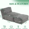 Hobestluk Bean Bag Lounger Chair With Ottoman, Faux Fur, Memory Foam Fill