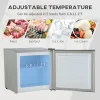 HOMCOM Countertop Upright Mini Freezer, 1.1 Cu.Ft, Gray - 05