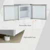 HOMCOM Countertop Upright Mini Freezer, 1.1 Cu.Ft, Gray - 05