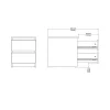 Home Square 2 Piece Furniture Set With Platform Full Bed And 2 Drawer Nightstand