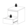 Home Square 2 Piece Furniture Set With Platform Full Bed And 2 Drawer Nightstand