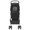HomGarden 4 Wheel Foldable Pet Stroller Carrier Cart With Storage Basket And Cup Holder - Black