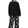 Homlouue Halloween Womens Plus Size Pajama Sets 2-Piece, Cute Ghost Print V-Neck Loungewear with Pockets, Soft Sleepwear