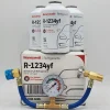 Honeywell R1234YF Refrigerant Freon Cans, 3 Cans, With HD Brass Can Tap And Gauge