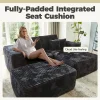 HOOOWOOO Plush L-Shaped Sectional Sofa With Detachable Ottoman - 80L*69.3W*35.4H*59D