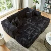 HOOOWOOO Plush L-Shaped Sectional Sofa With Detachable Ottoman - 80L*69.3W*35.4H*59D