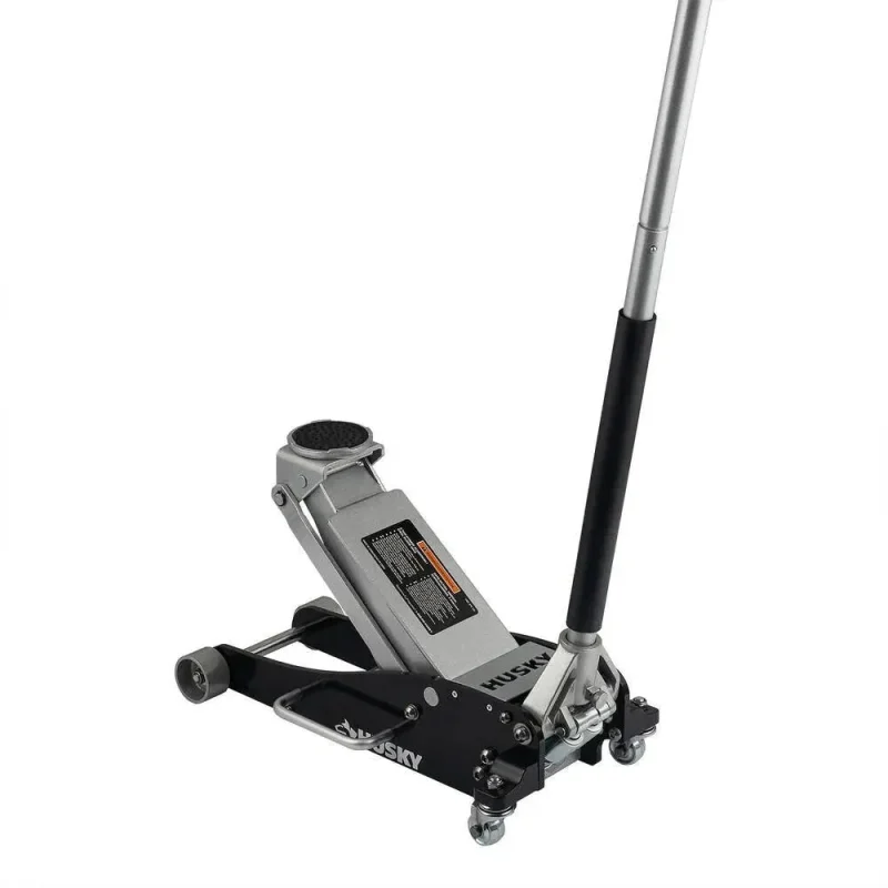 Husky 3-Ton Aluminum and Steel Car Jack, 4 in. to 18-1/2 - HPL4751